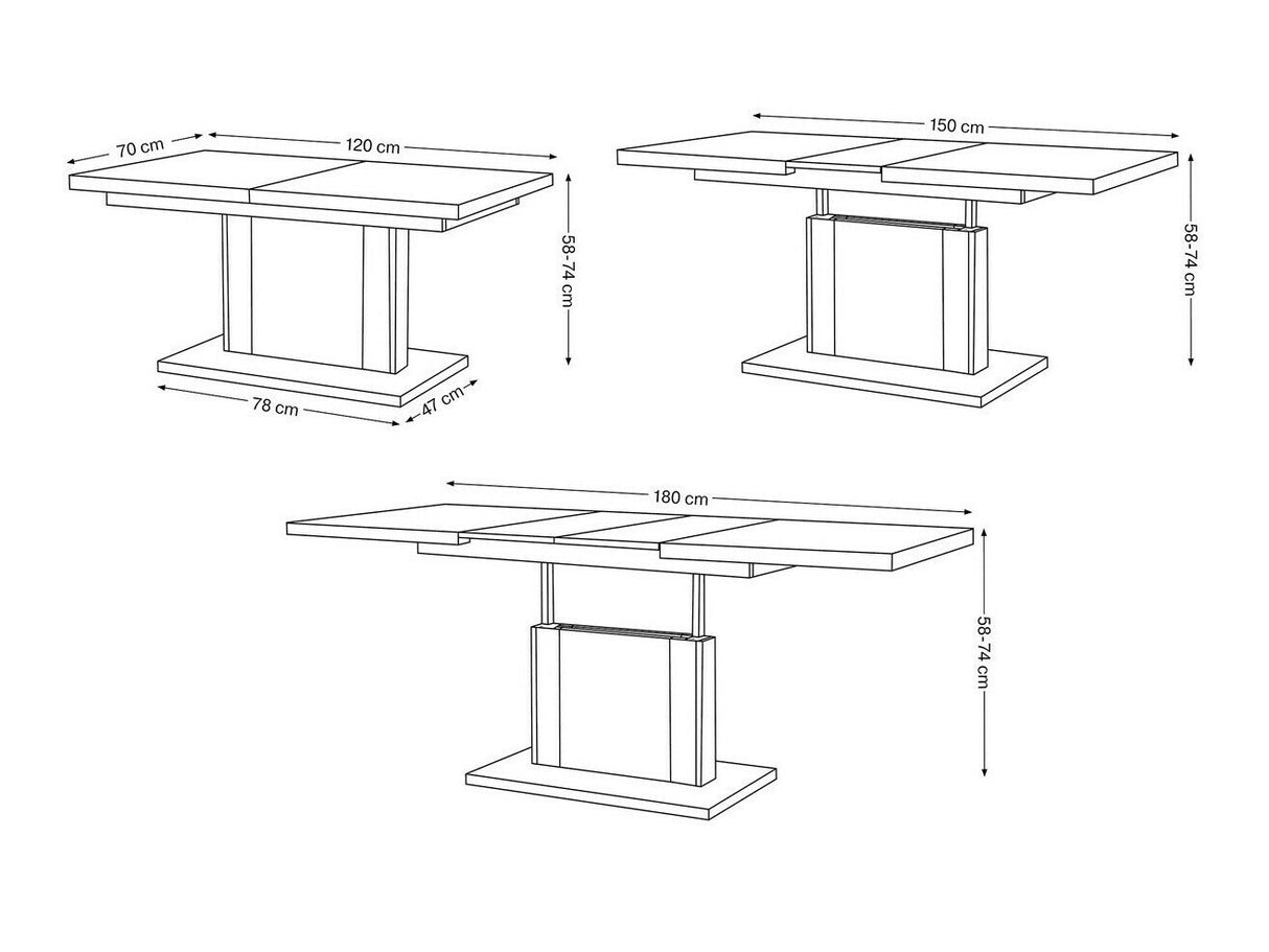 Mesa de centro convertible 439557