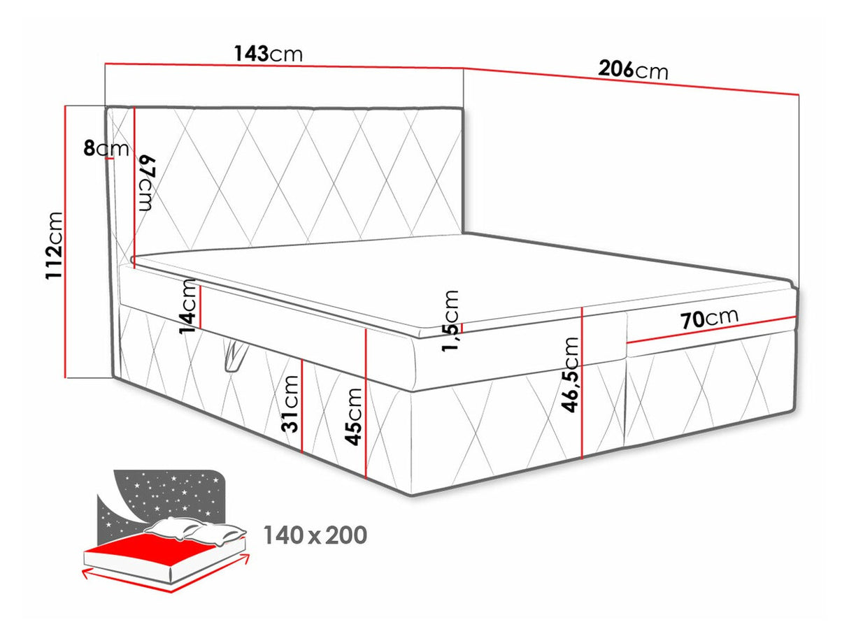 Cama continental 481123