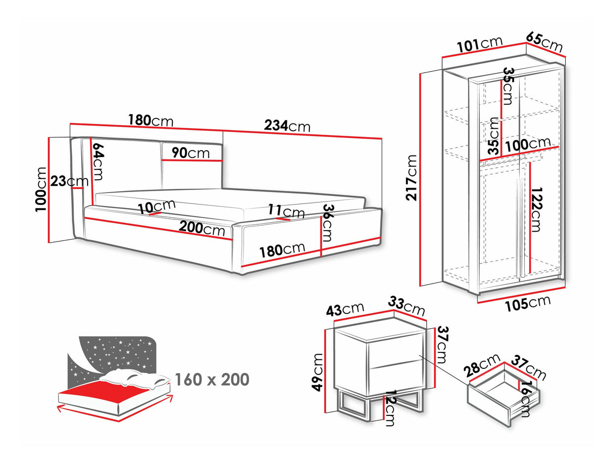 Conjunto de dormitorio 563755