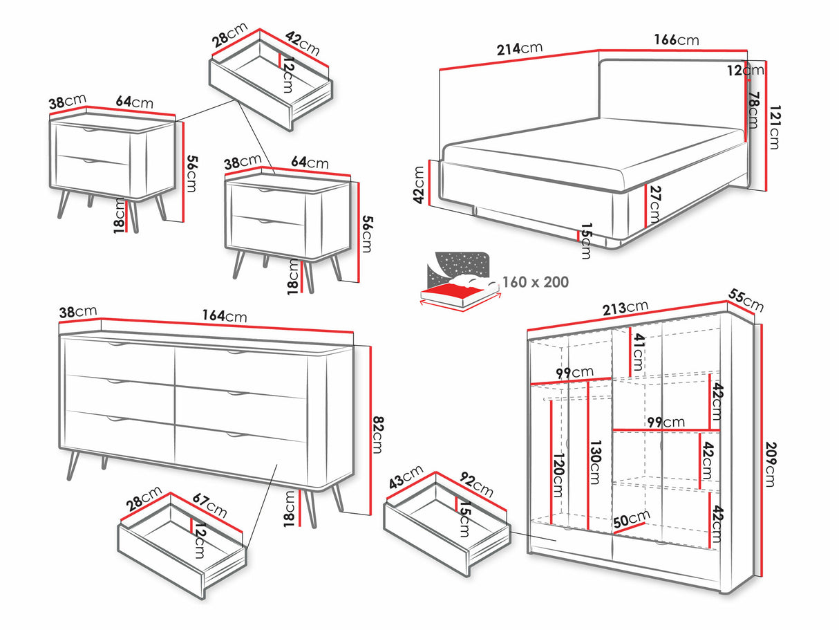 Conjunto de dormitorio 575332