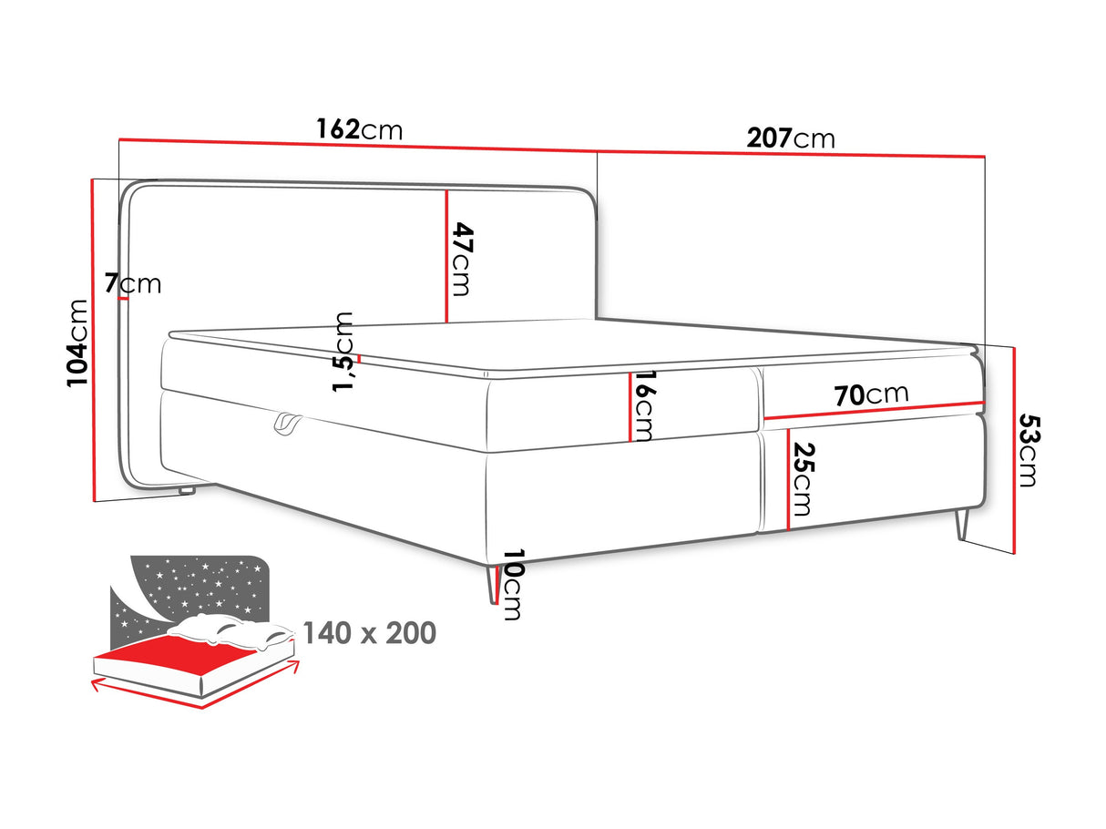 Cama continental 614659