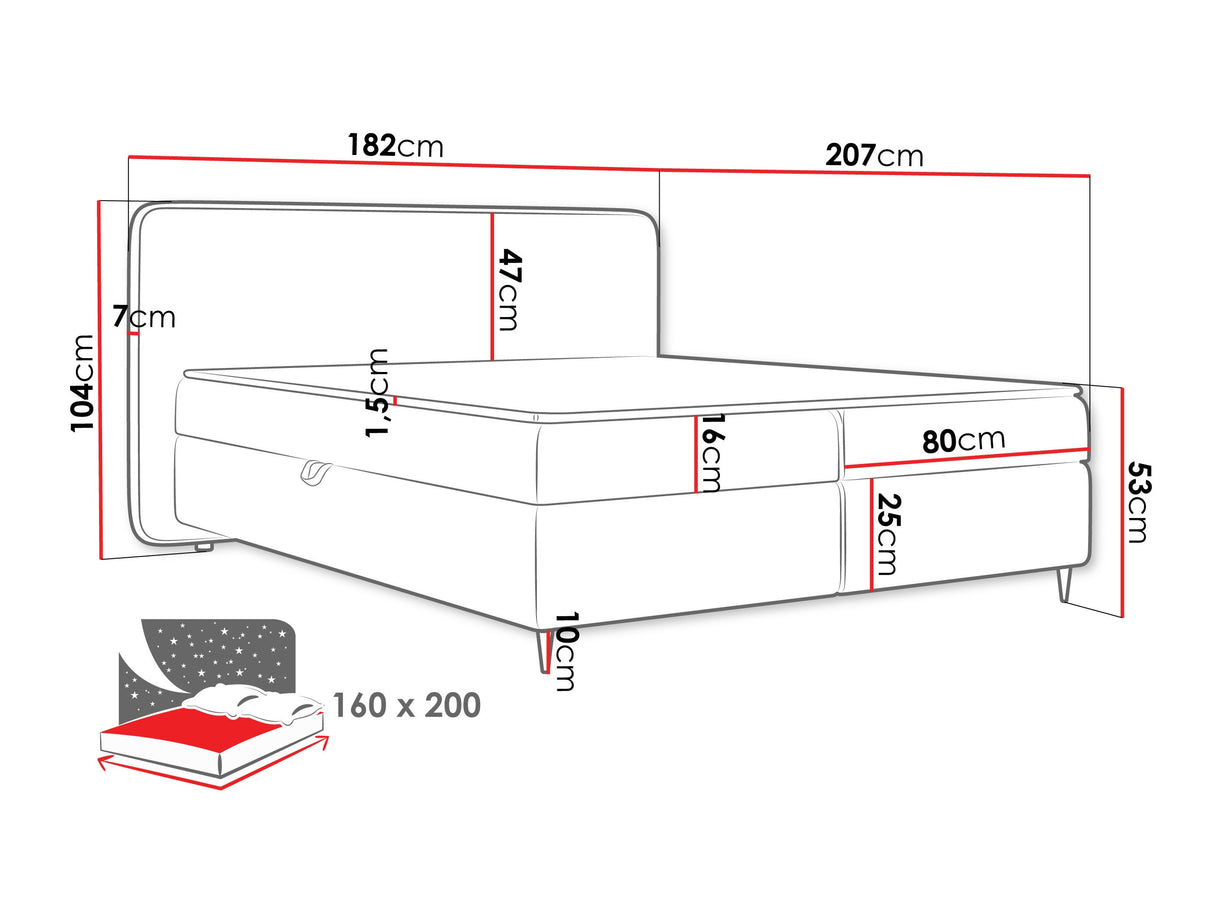 Cama continental 614659