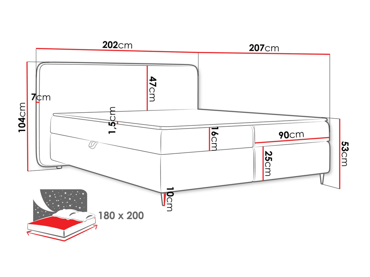 Cama continental 614659