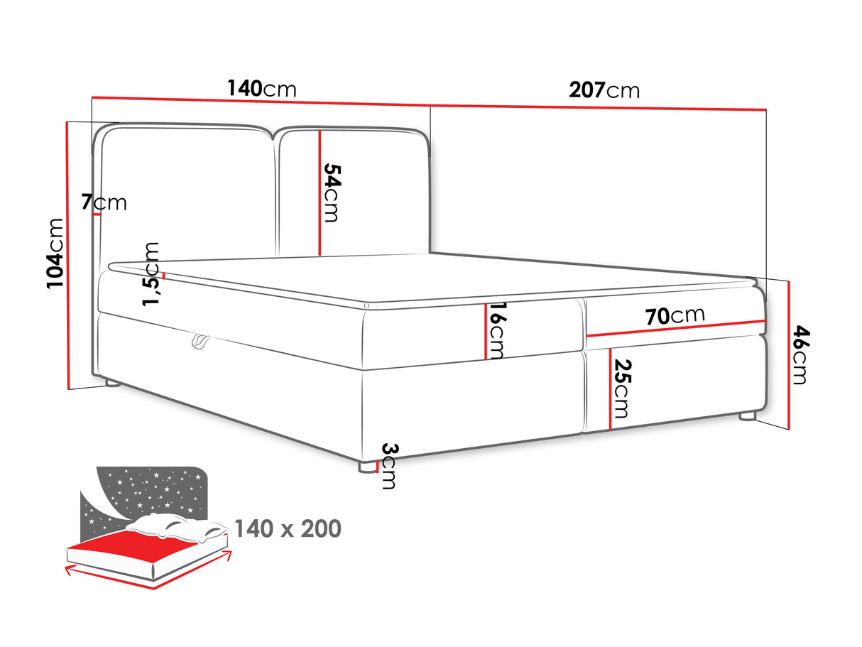 Cama continental 614746