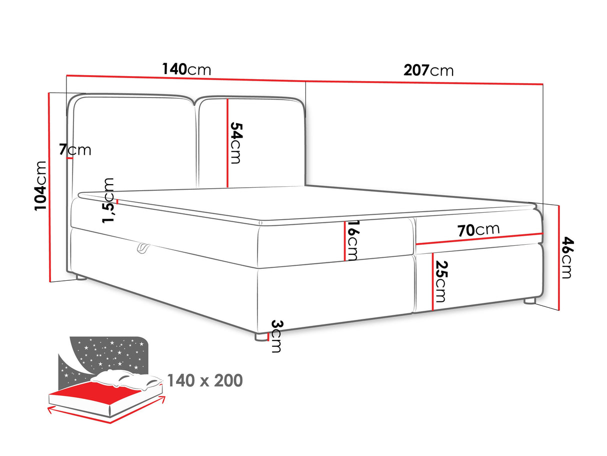 Cama continental 614746