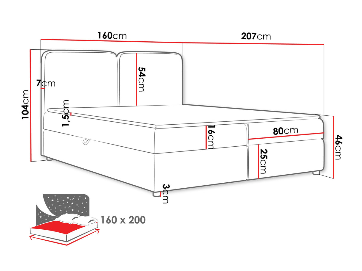 Cama continental 614746
