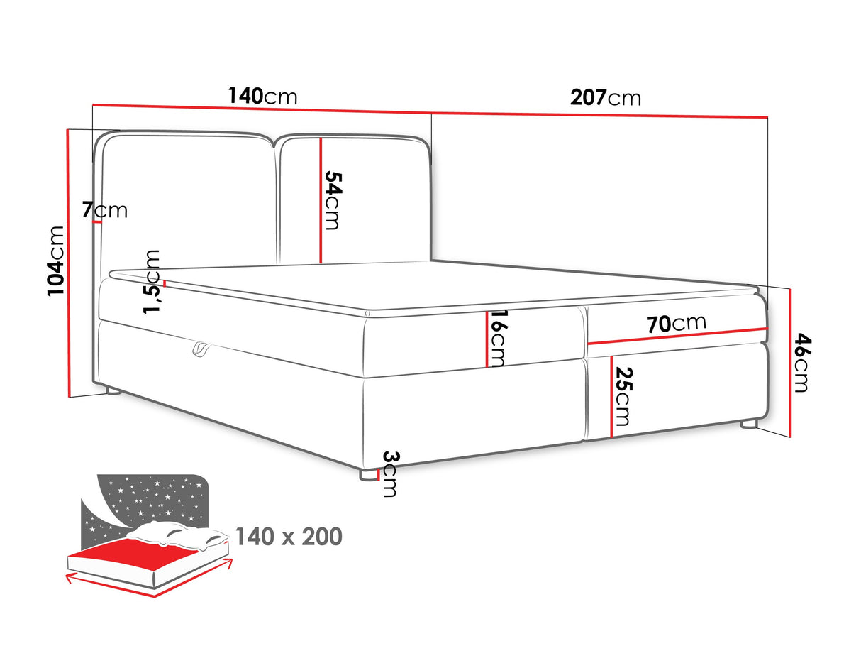 Cama continental 614746