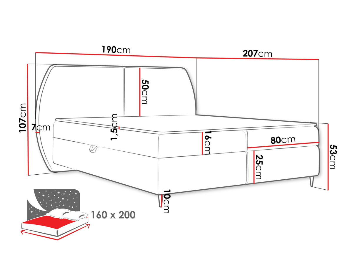 Cama continental 614829