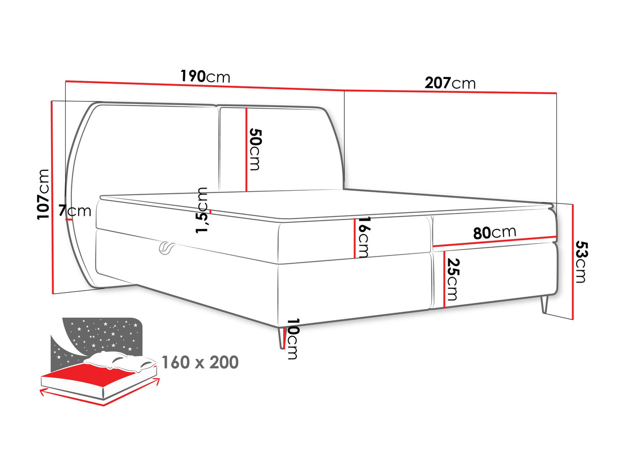 Cama continental 614829