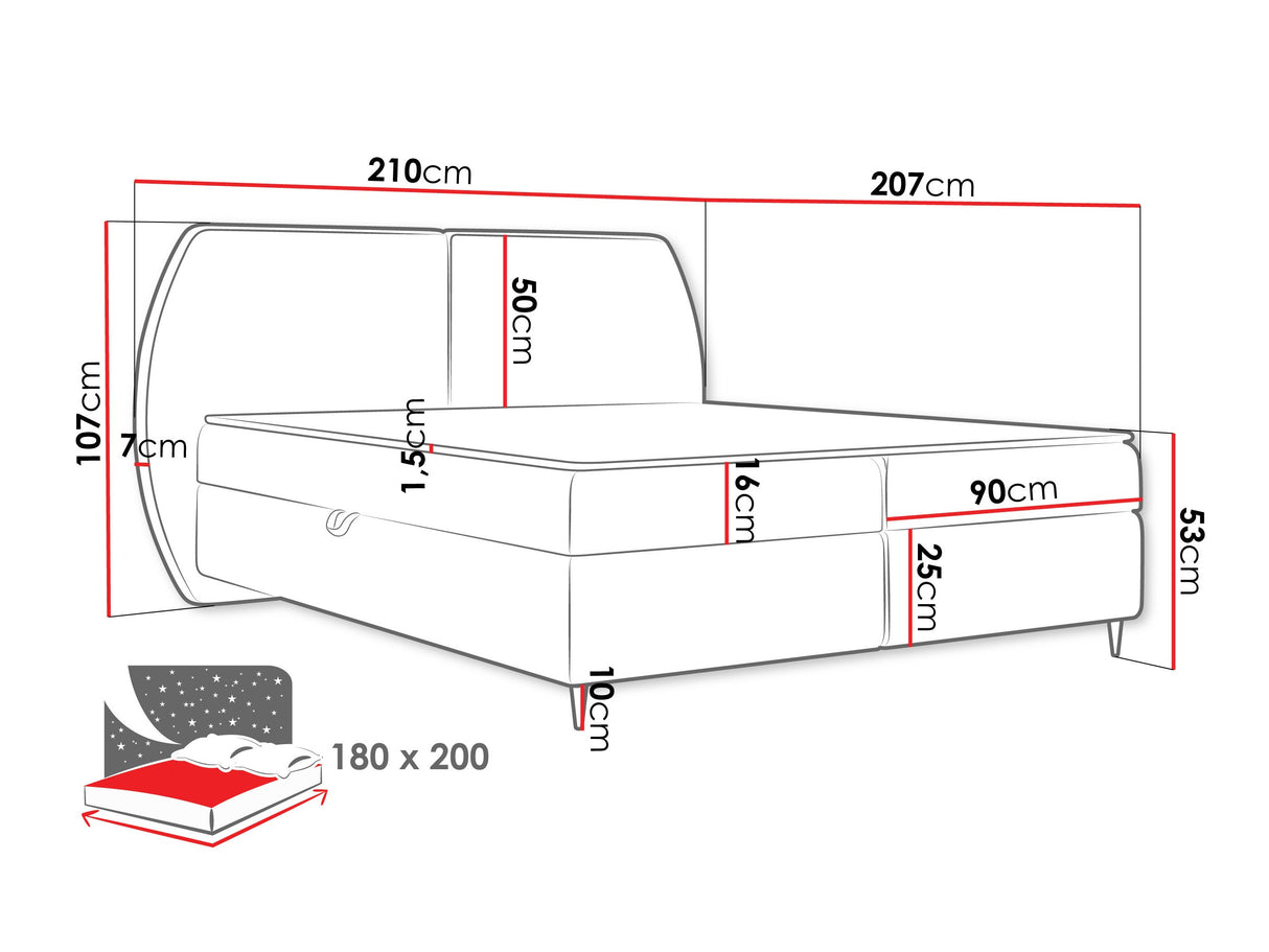 Cama continental 614829