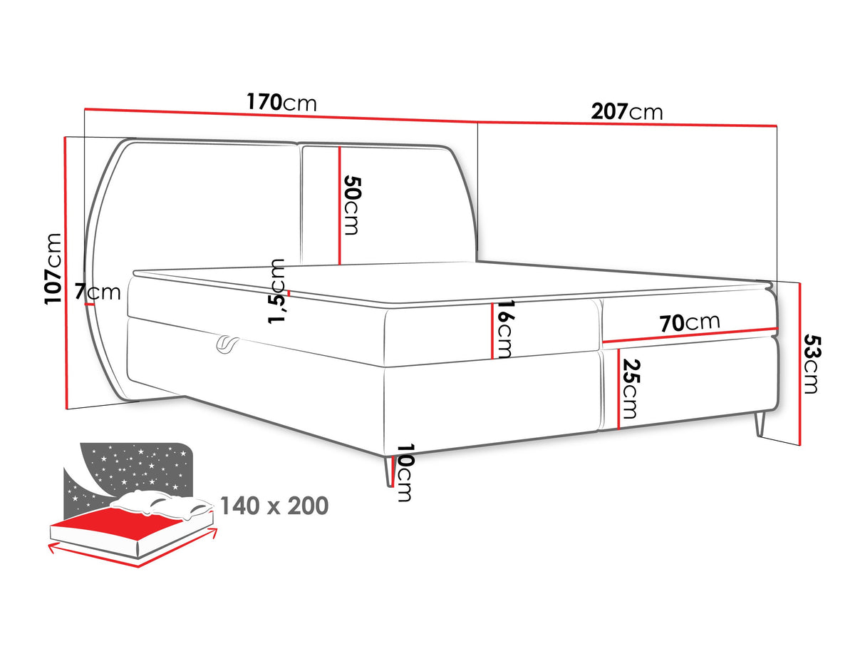 Cama continental 614829