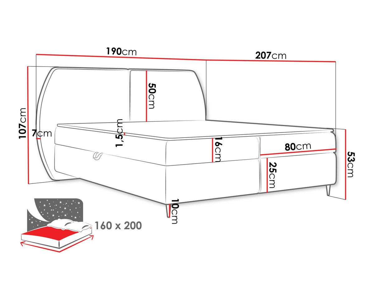 Cama continental 614829