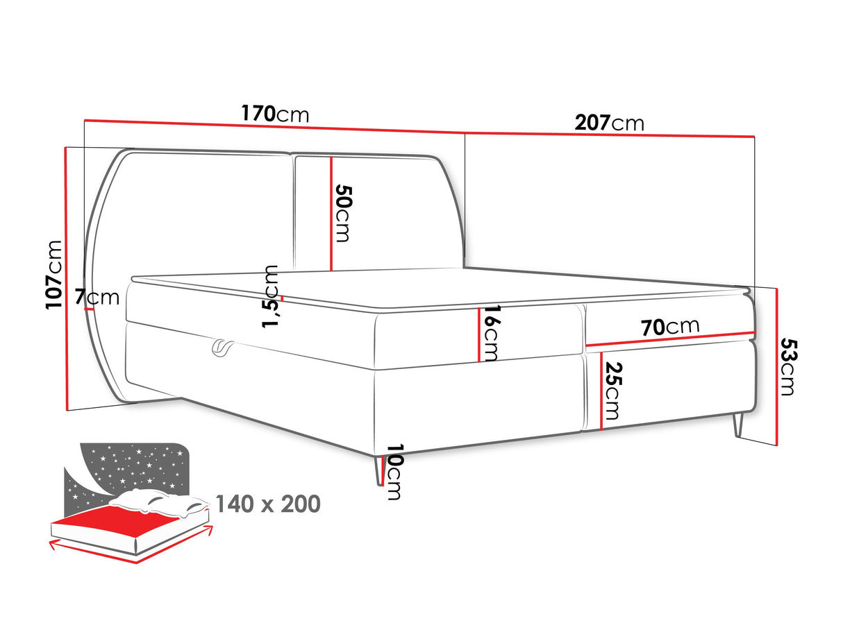Cama continental 614829