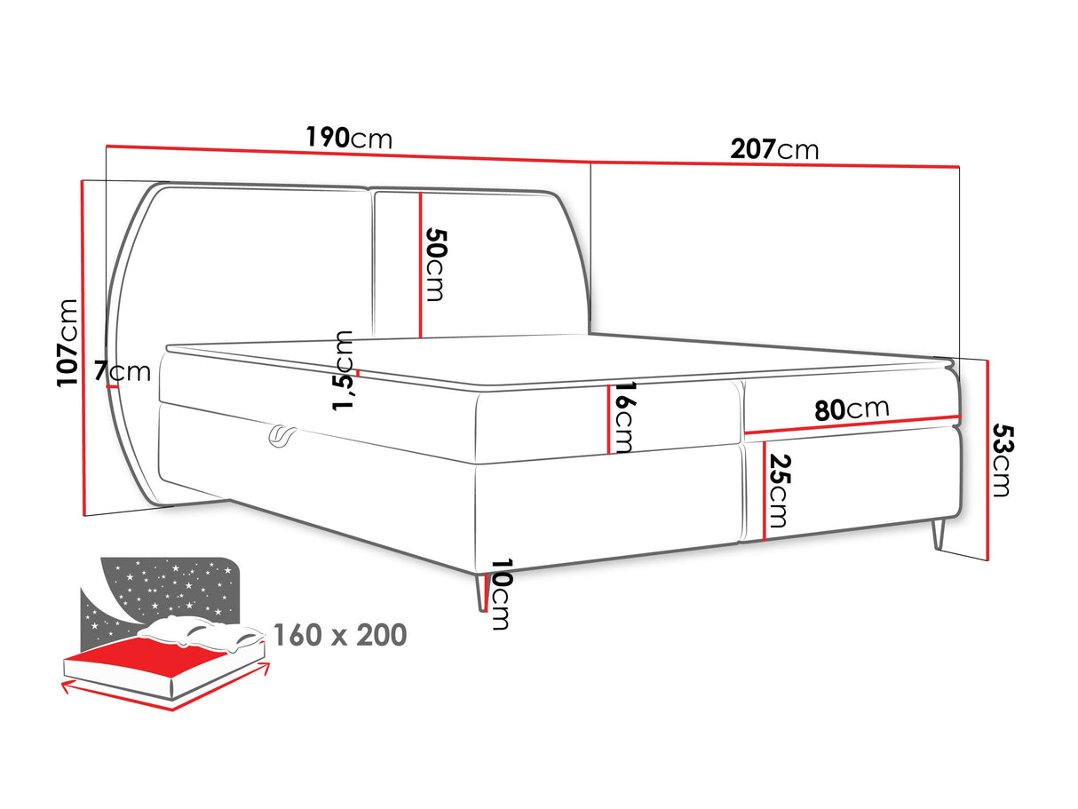 Cama continental 614829