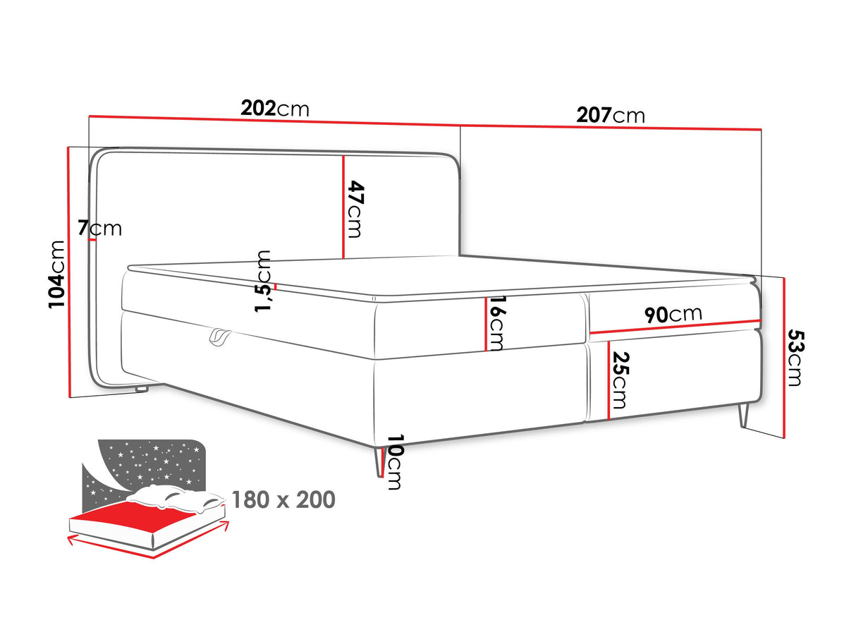 Cama continental 614659
