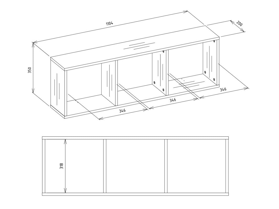 Estantería de pared 615184