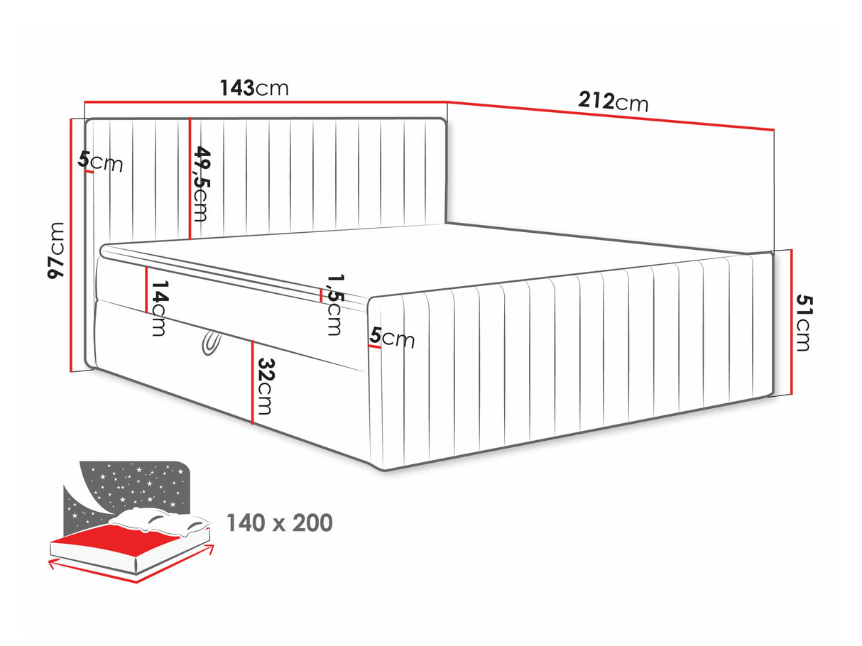 Cama continental 616765