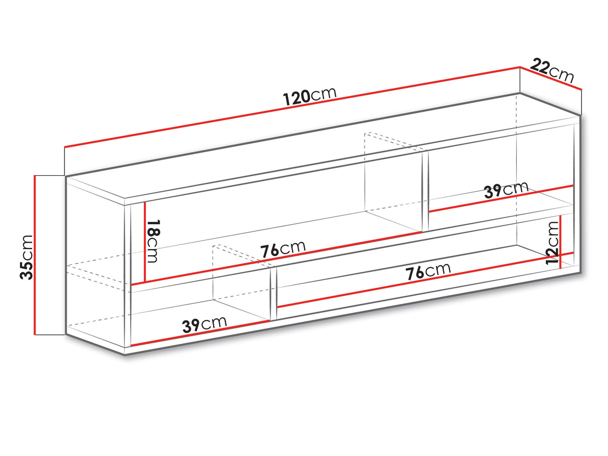 Estantería de pared 444125