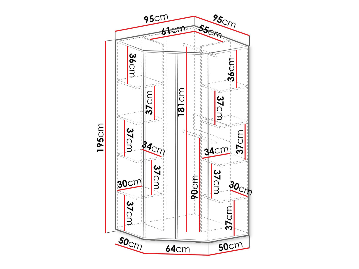 Armario de rincón 629658