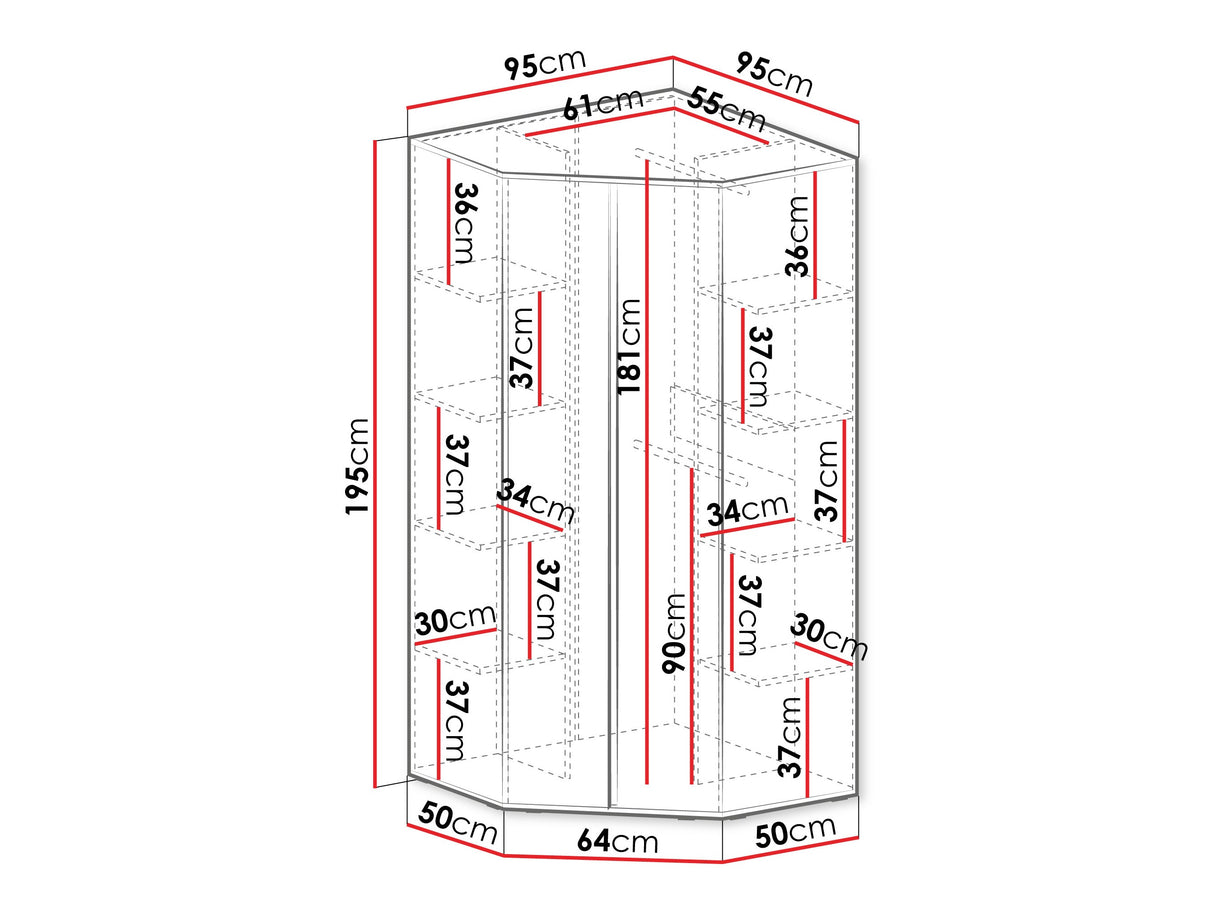 Armario de rincón 629658