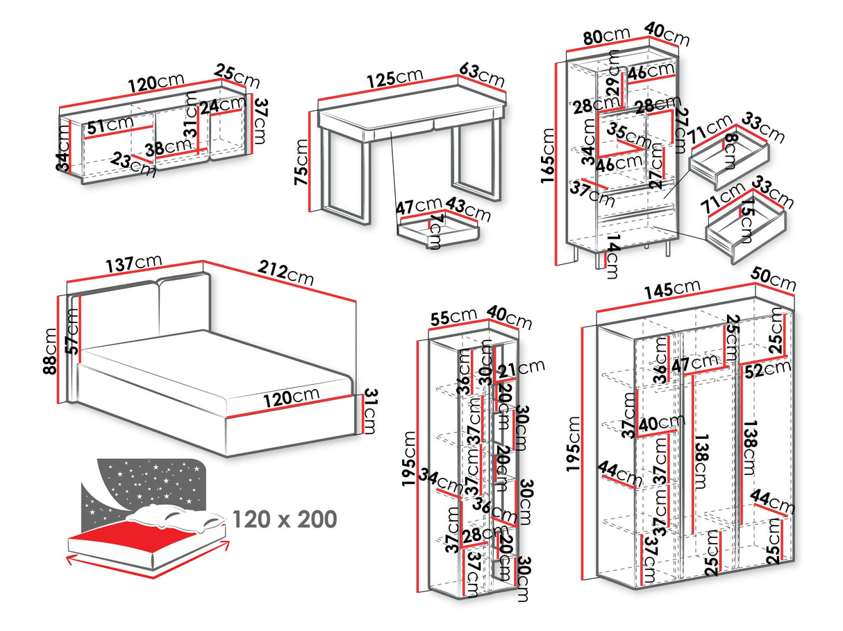 Conjunto de dormitorio 629842