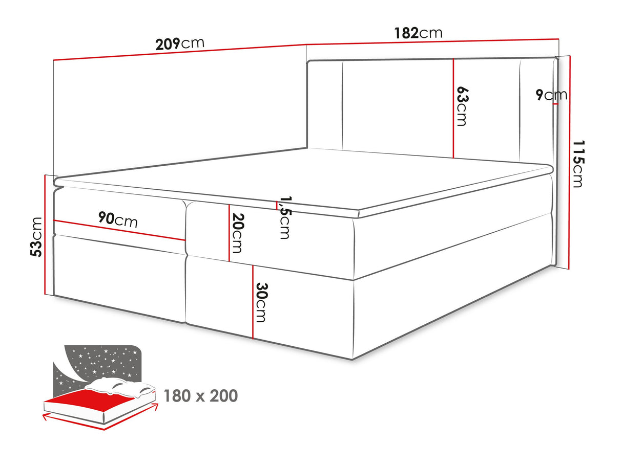 Cama continental 629505