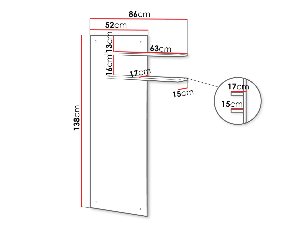 Estantería de pared 662668
