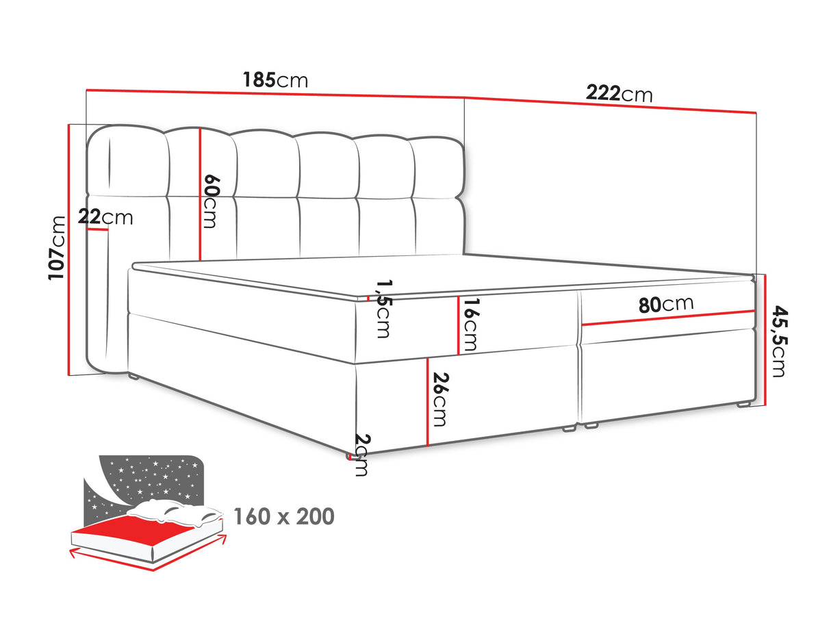Cama continental 664012