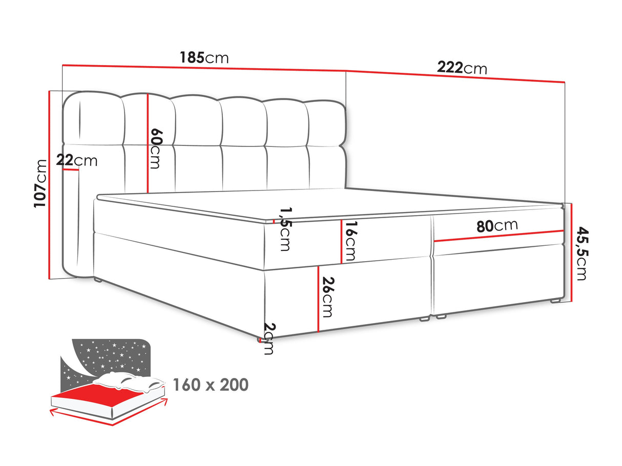 Cama continental 664012