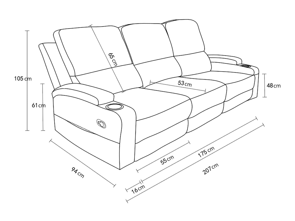 Sofá reclinable 669505