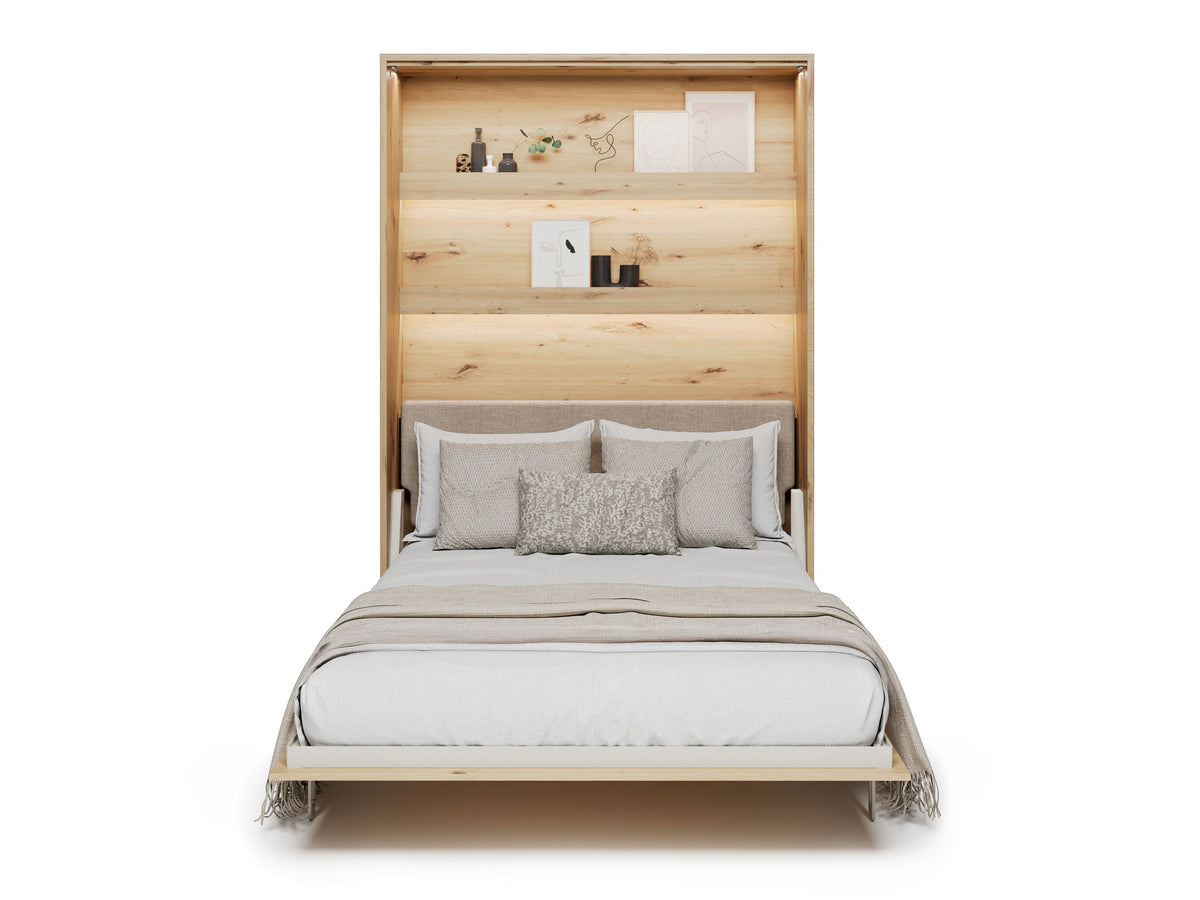 Conjunto de cama abatible Altea con LED, marrón claro Art 82610 5197937