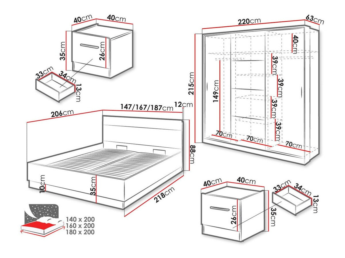Conjunto de dormitorio 171164