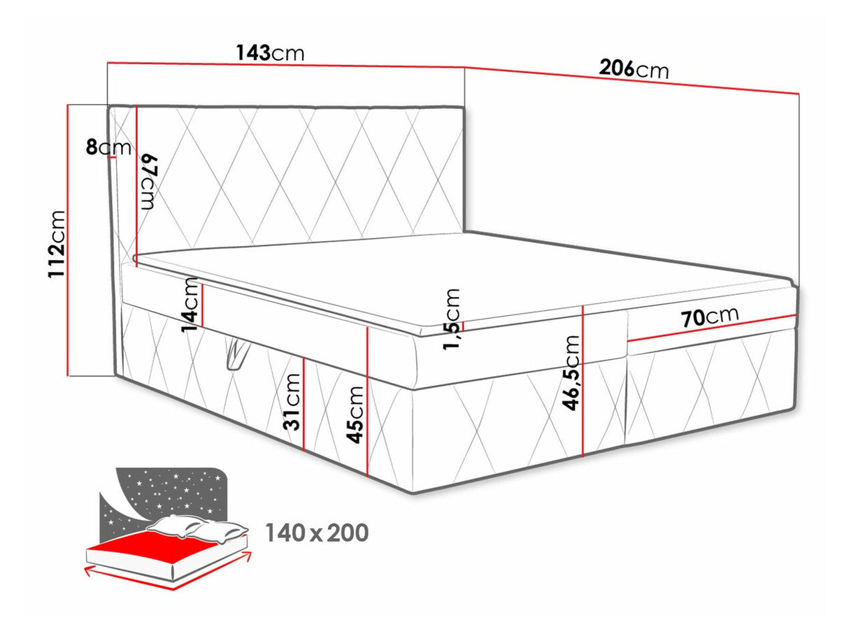 Cama continental 481123