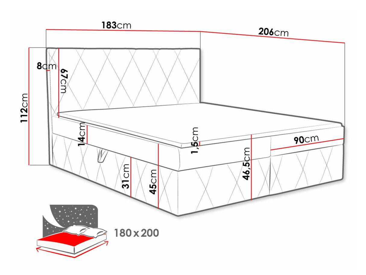 Cama continental 481123