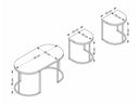 Conjunto mesa de centro Clarula