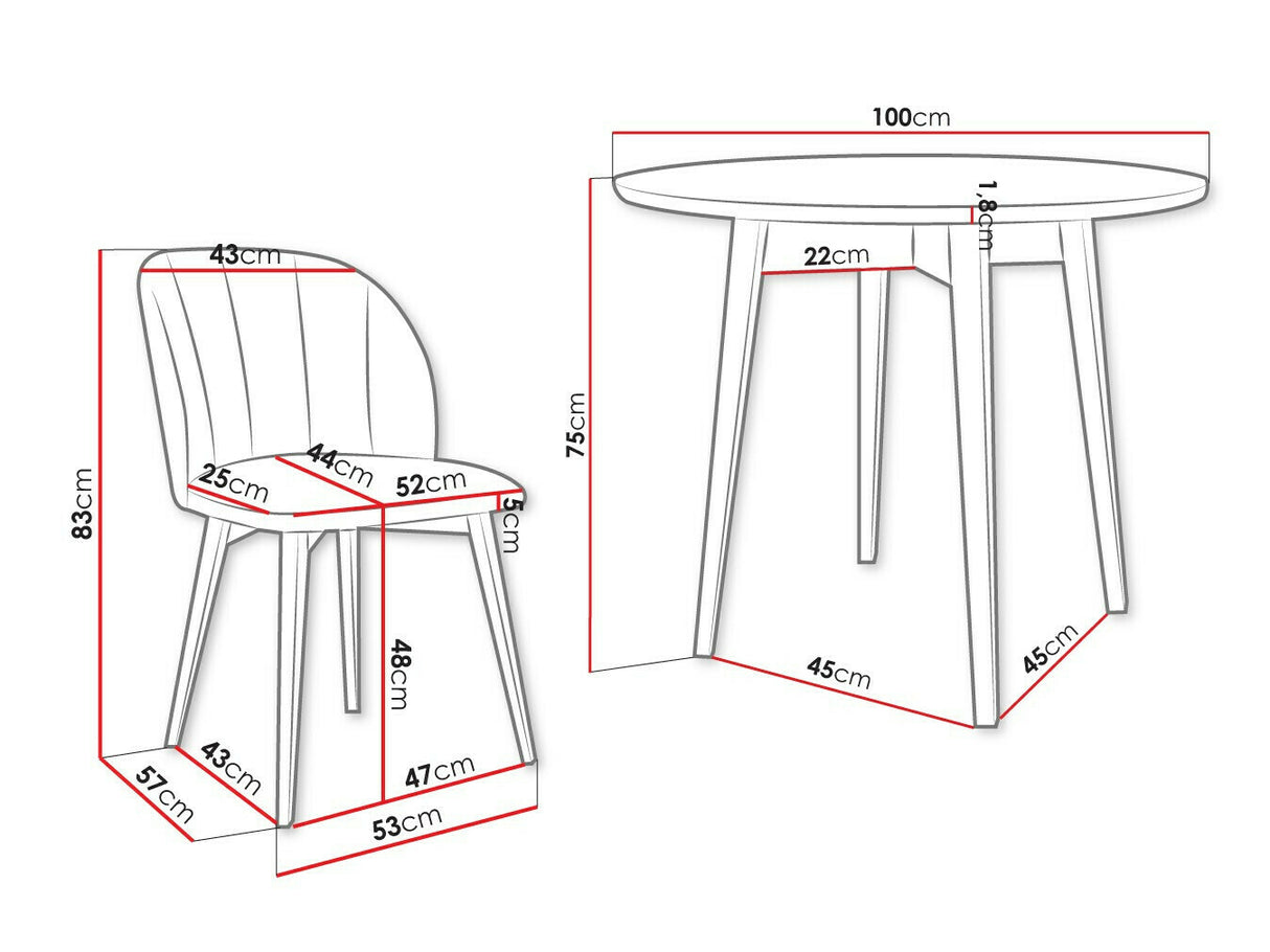 Conjunto de mesas y sillas para comedor 451023