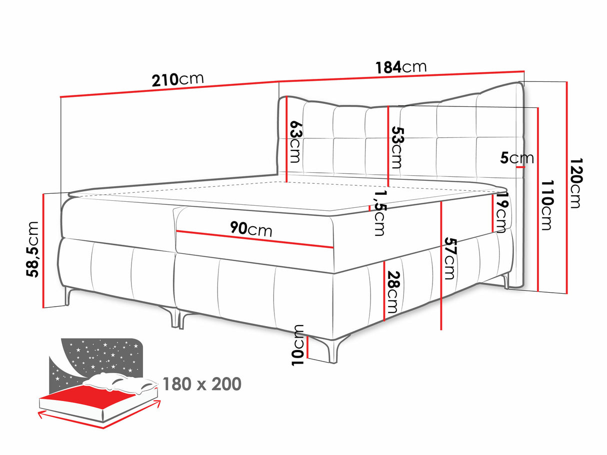 Cama continental 565585