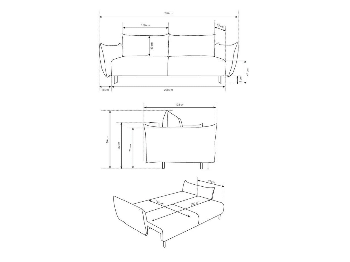 Sofá cama 486436