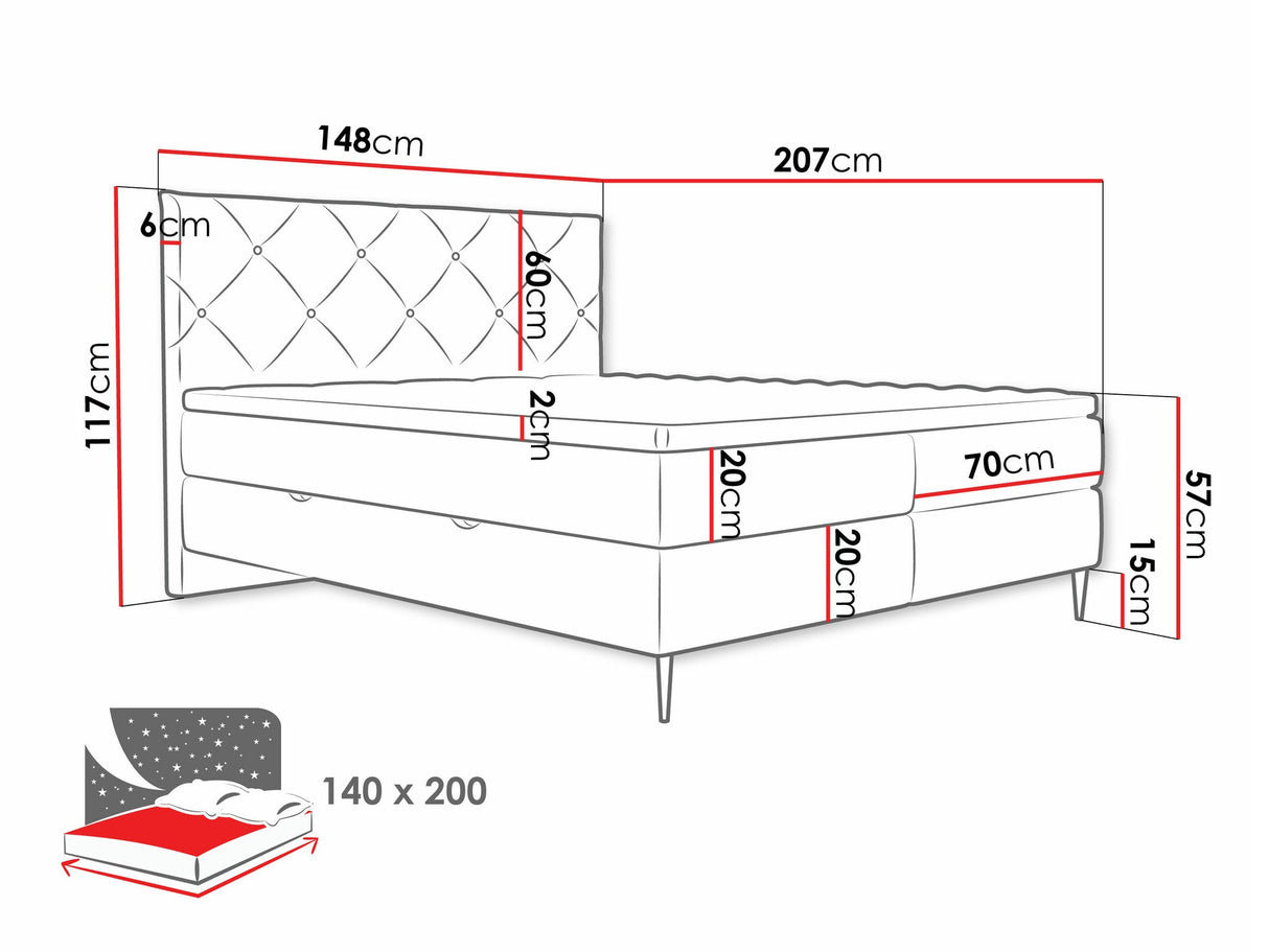Cama continental 580562