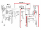 Conjunto de mesas y sillas para comedor 490443