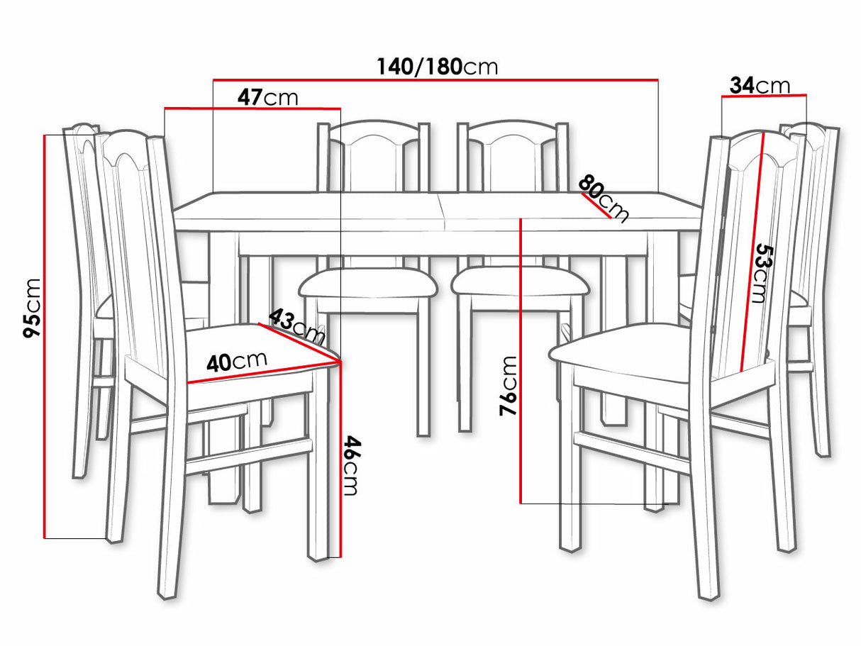 Conjunto de mesas y sillas para comedor 490138