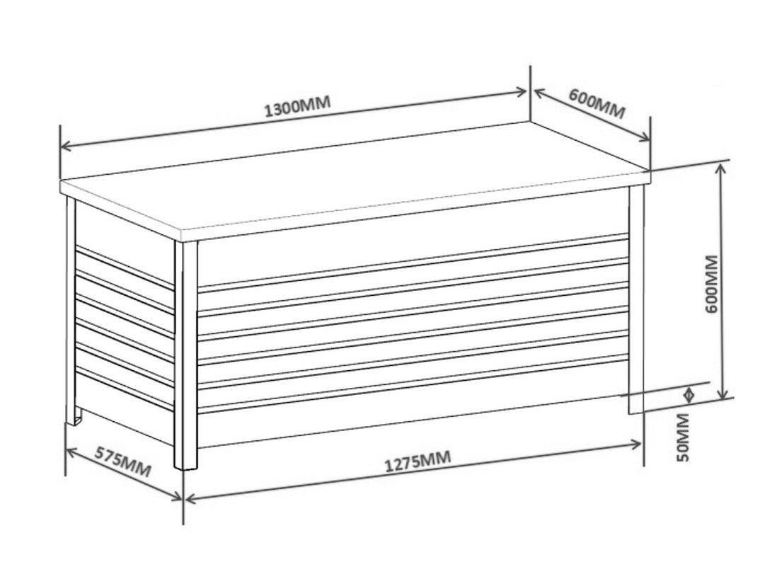 Caja de almacenamiento para exterior 601976