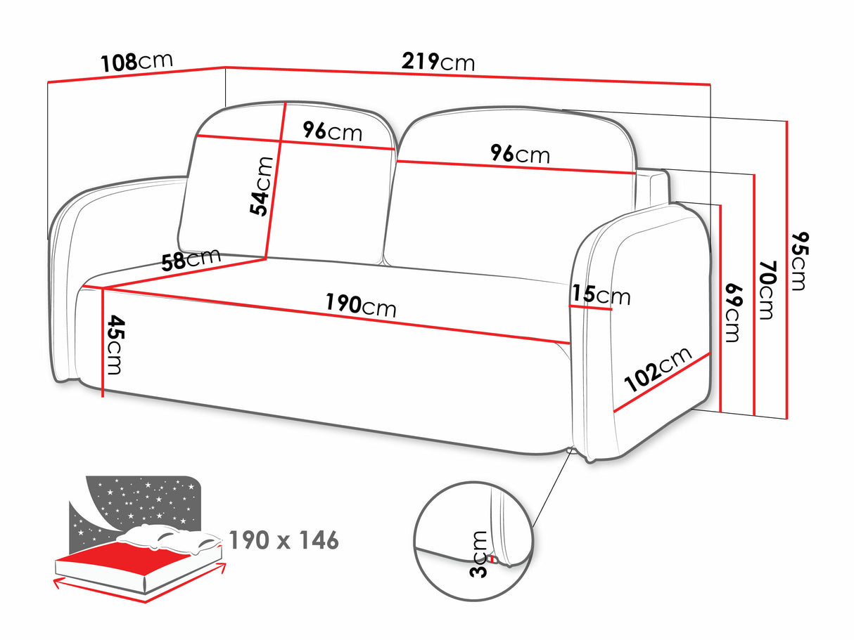 Sofá cama 596140