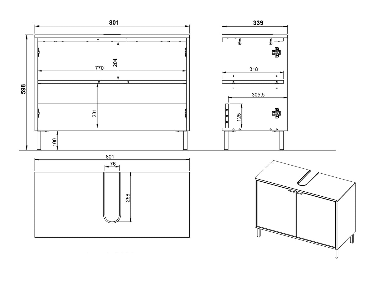 Conjunto de mueble de baño 612216