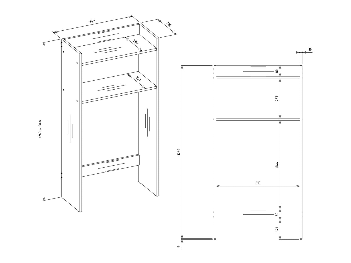 Estantería para baño 612346