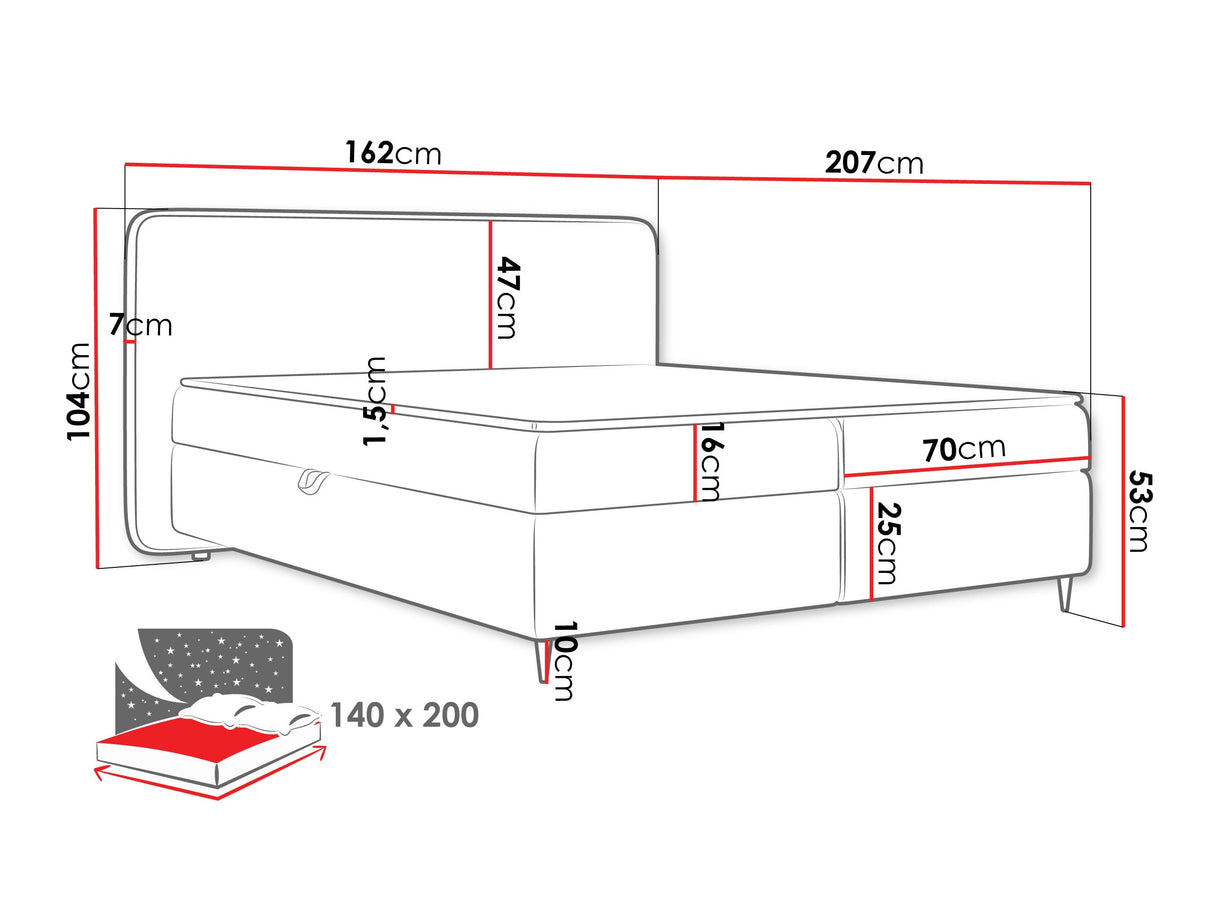 Cama continental 614659