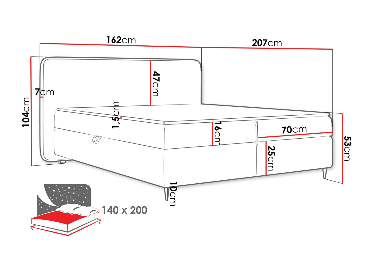 Cama continental 614659