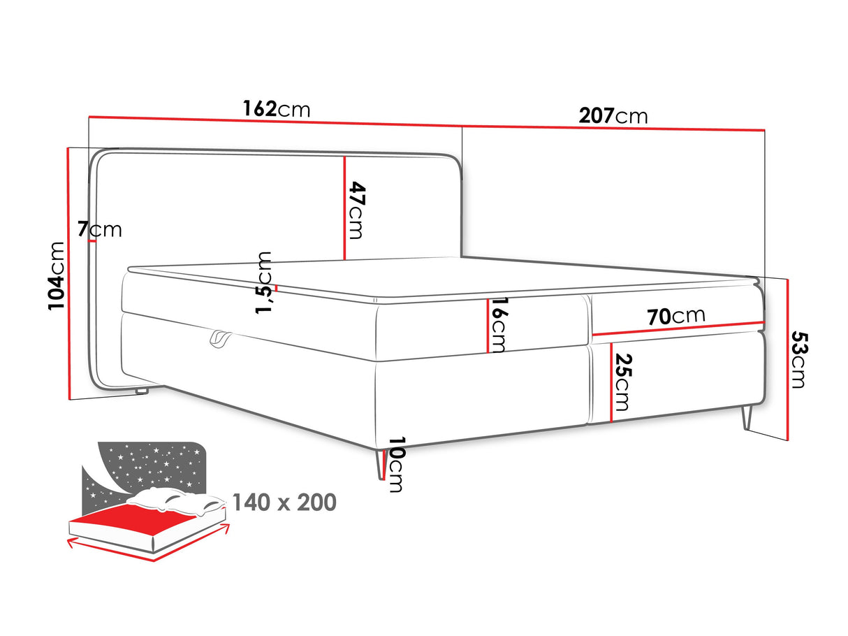 Cama continental 614659