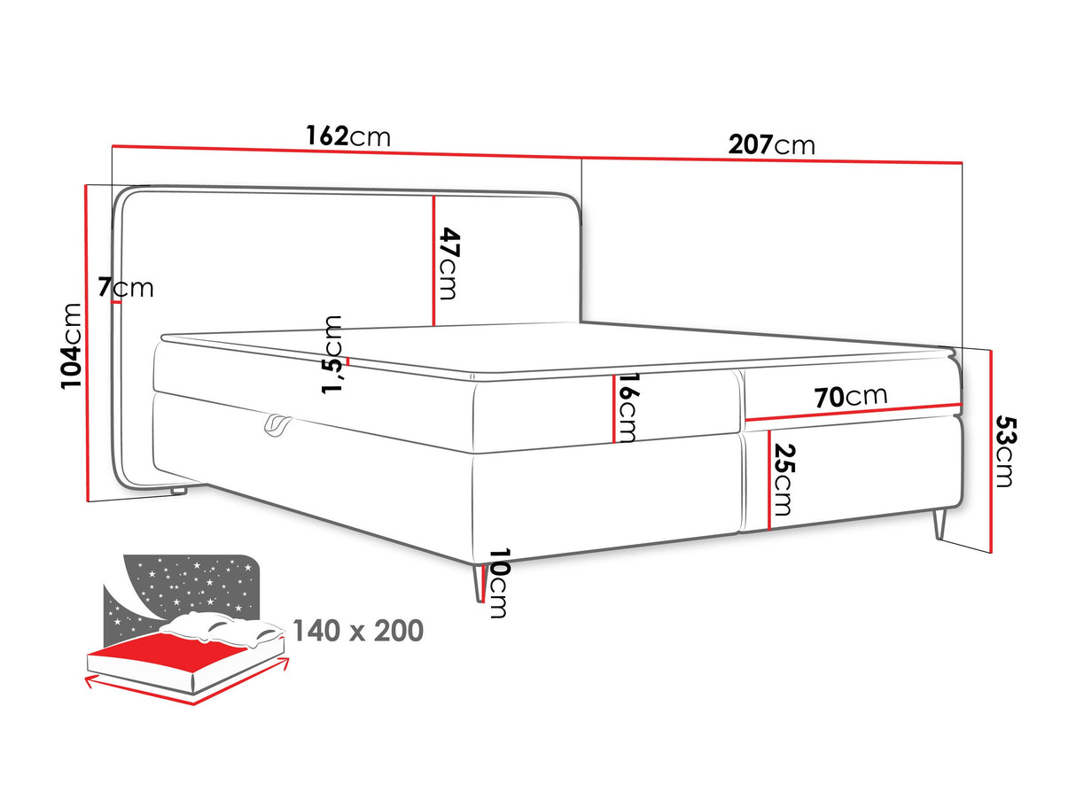 Cama continental 614659