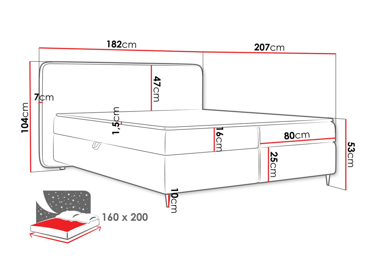 Cama continental 614659